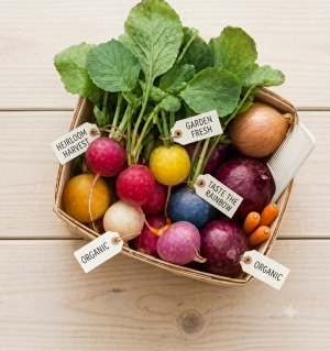 Vibrant Radish & Onion Basket
